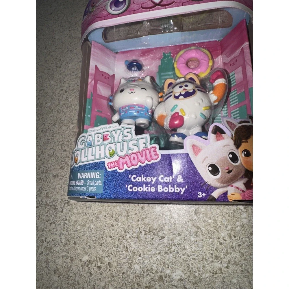 Gabby's Dollhouse The Movie Cakey Cat & Cookie Bobby Toy Figures New In Package